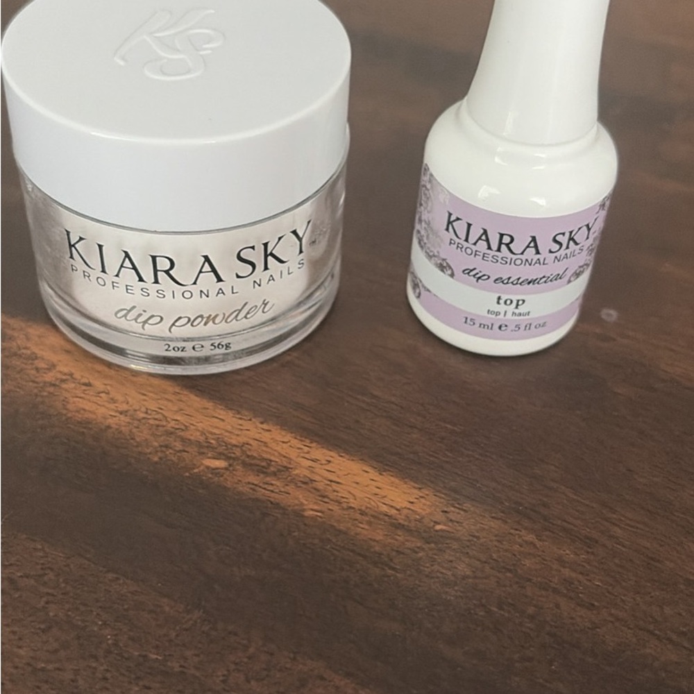 Kiara Sky Clear Dip Powder and Dip Essentials Top Coat